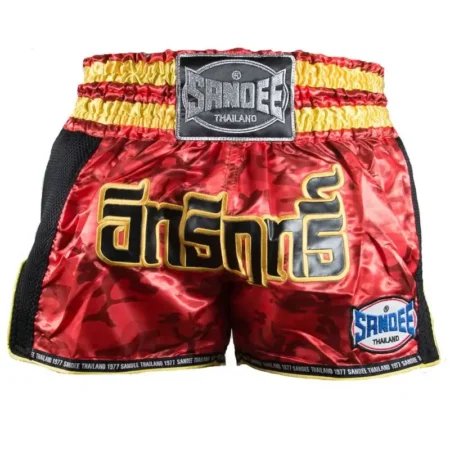 Sandee Muay Thai Shorts Supernatural Power - Red
