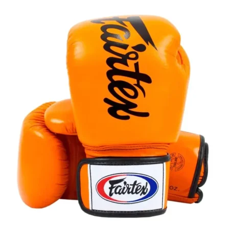 Fairtex BGV19 Orange Deluxe Tight-Fit Muay Thai Gloves