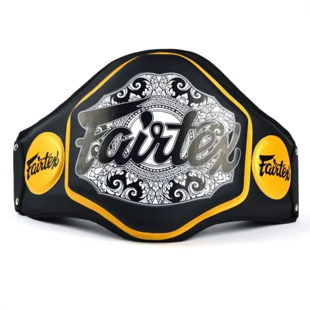 Fairtex BPV3 Microfibre Belly Pad Black Gold
