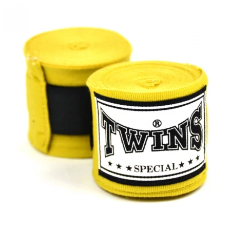 Twins CH5 5m Premium Elastic Hand Wraps Yellow