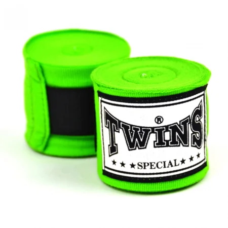 Twins CH5 5m Premium Elastic Hand Wraps Green