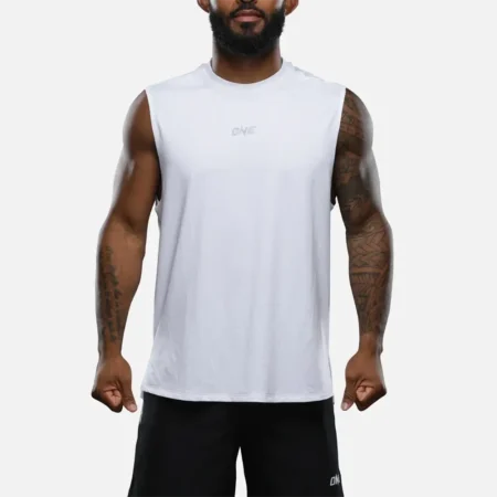 ONE Elite Muscle Tank White