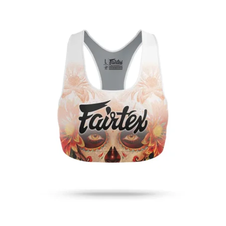 Fairtex Stamp SB10 Sports Bra White-Orange