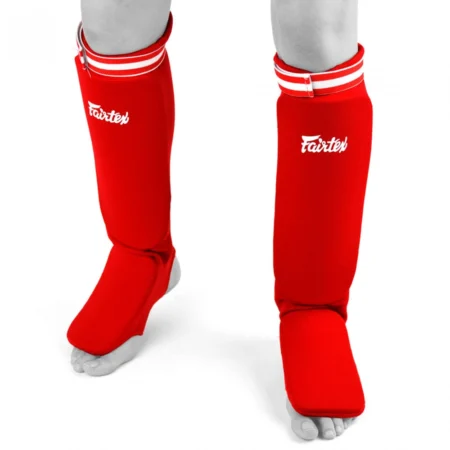 Fairtex SPE1 Red Elastic Competition Shin Pads